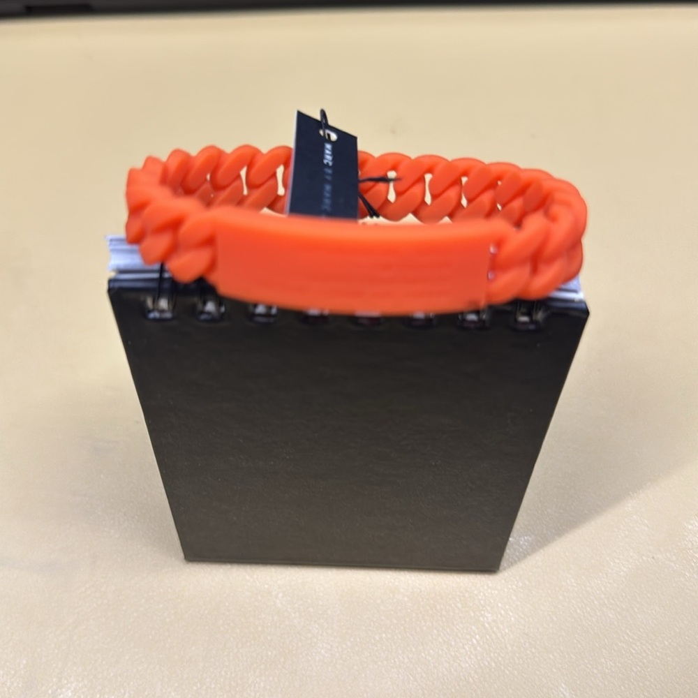 Marc By Marc Jacobs Fluoro Orange Rubber Bracelet M5131091